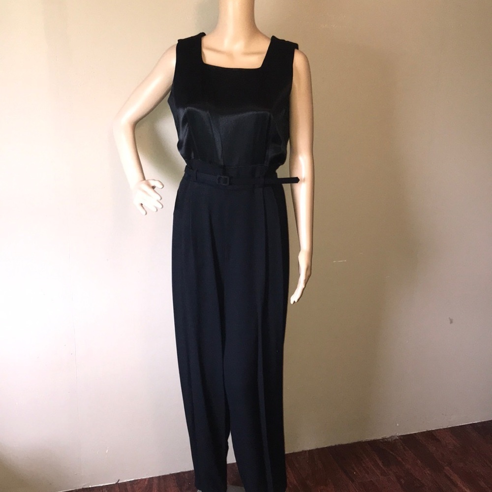 Vtg 90s John Robert’s silky jumpsuit w/jacket XL